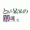 とある呆呆の崑魂。（インデックス）