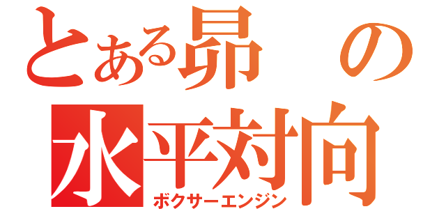 とある昴の水平対向機関（ボクサーエンジン）