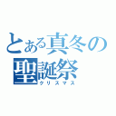 とある真冬の聖誕祭（クリスマス）