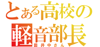 とある高校の軽音部長（田井中さん）