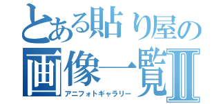 とある貼り屋の画像一覧Ⅱ（アニフォトギャラリー）