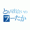 とある出会いのプーたかやん（）