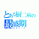 とある厨二病の最盛期（ヒキニート）