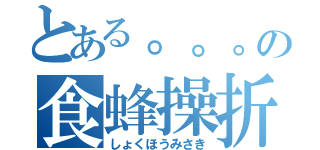 とある。。。の食蜂操折（しょくほうみさき）