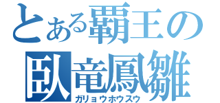 とある覇王の臥竜鳳雛（ガリョウホウスウ）