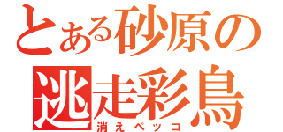 とある砂原の逃走彩鳥（消えペッコ）