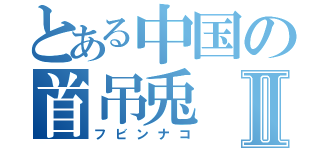 とある中国の首吊兎Ⅱ（フビンナコ）