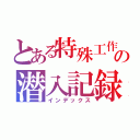 とある特殊工作員の潜入記録（インデックス）