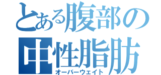 とある腹部の中性脂肪（オーバーウェイト）