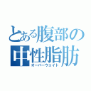 とある腹部の中性脂肪（オーバーウェイト）