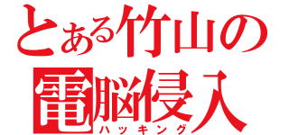 とある竹山の電脳侵入（ハッキング）