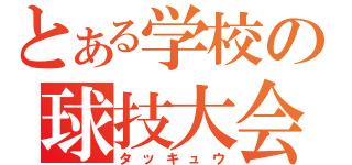 とある学校の球技大会（タッキュウ）