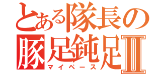 とある隊長の豚足鈍足Ⅱ（マイペース）