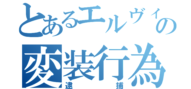 とあるエルヴィの変装行為（逮捕）