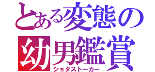 とある変態の幼男鑑賞（ショタストーカー）