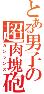 とある男子の超肉塊砲（ガンランス）