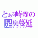 とある峙霖の足臭蔓延（２０１２）