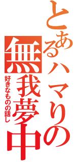 とあるハマりの無我夢中（好きなものの話し）