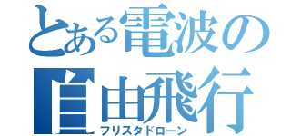 とある電波の自由飛行（フリスタドローン）