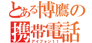 とある博鷹の携帯電話（アイフォン１１）