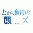 とある魔術の東　　ズ（インデックス）