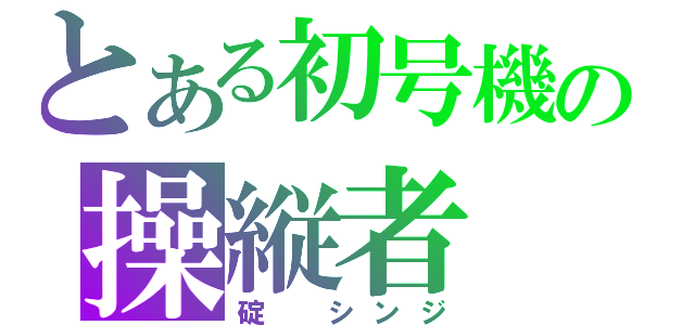 とある初号機の操縦者（碇　シンジ）