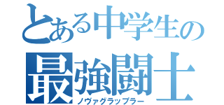 とある中学生の最強闘士（ノヴァグラップラー）