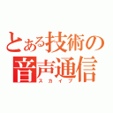 とある技術の音声通信（スカイプ）