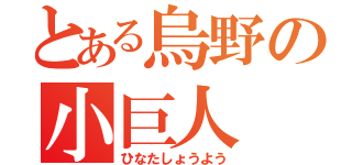 とある烏野の小巨人（ひなたしょうよう）