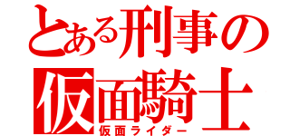 とある刑事の仮面騎士（仮面ライダー）