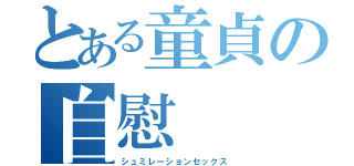 とある童貞の自慰（シュミレーションセックス）