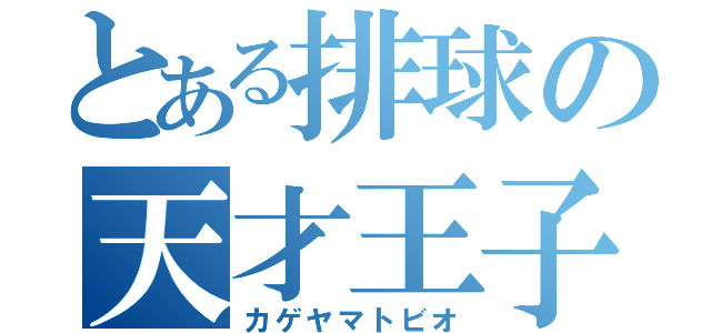 とある排球の天才王子（カゲヤマトビオ）