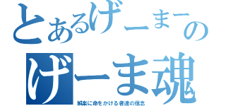 とあるげーまー魂のげーま魂（娯楽に命をかける者達の信念）