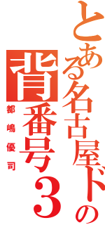 とある名古屋ドジャースの背番号３番（都嶋優司）