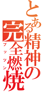 とある精神の完全燃焼（プッツン）