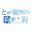 とある寵物の狗平佘狗（インデックス）