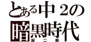 とある中２の暗黒時代（厨二病）