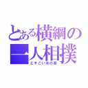 とある横綱の一人相撲（どすこい水の湖）