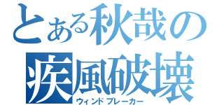 とある秋哉の疾風破壊（ウィンドブレーカー）