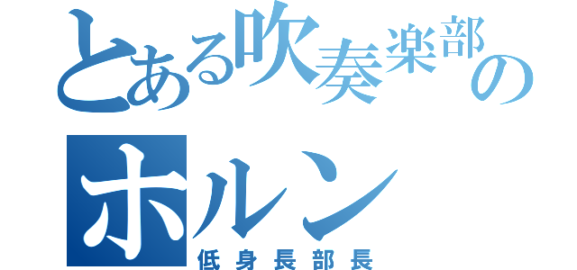 とある吹奏楽部のホルン（低身長部長）