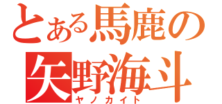 とある馬鹿の矢野海斗（ヤノカイト）