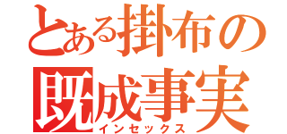 とある掛布の既成事実（インセックス）