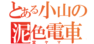 とある小山の泥色電車（宮ヤマ）