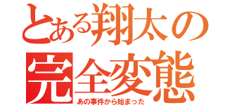 とある翔太の完全変態（あの事件から始まった）