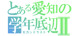 とある愛知の学年底辺Ⅱ（セカンドラスト）