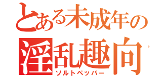 とある未成年の淫乱趣向（ソルトペッパー）