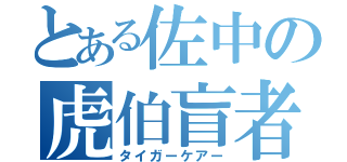 とある佐中の虎伯盲者（タイガーケアー）