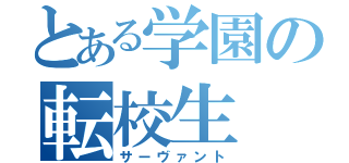 とある学園の転校生（サーヴァント）