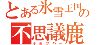 とある氷雪王国の不思議鹿（チョッパー）