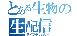 とある生物の生配信（ライブデリバリー）